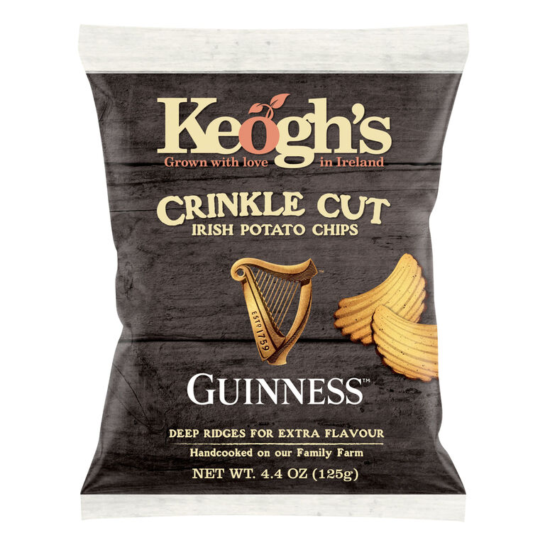 Keoghs Crinkle Cut Guinness Crisps 125g