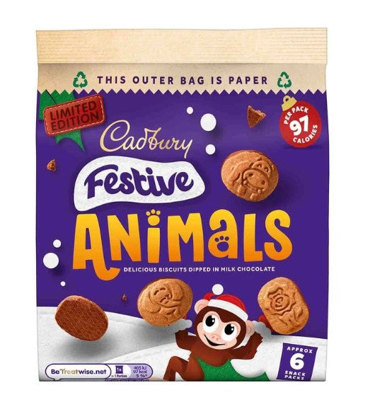 Cadbury Festive Animals 6 pack 119g