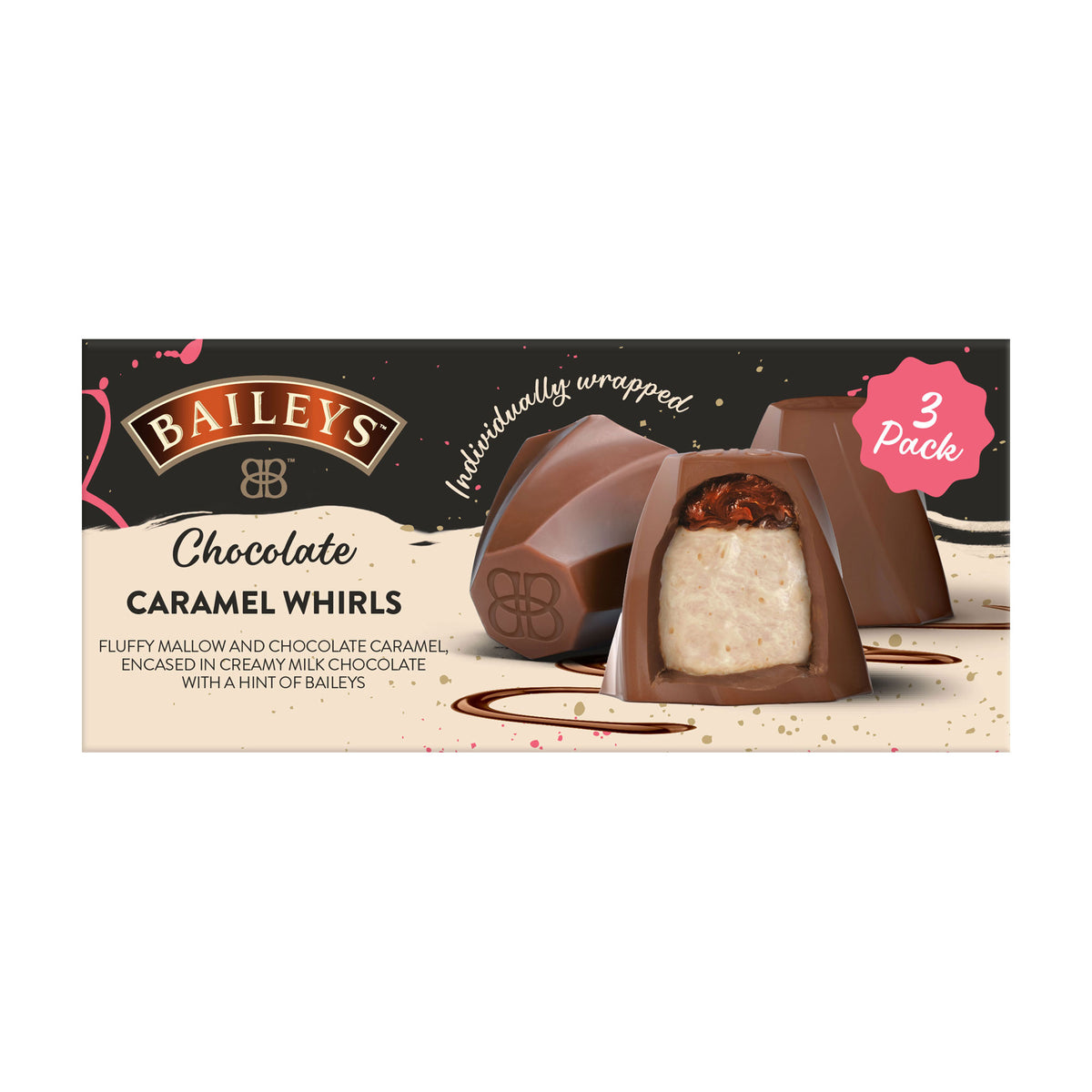 Baileys Chocolate Caramel Whirls 3 Pack 72g