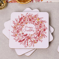 Victoria Eggs - Christmas Wreath Set of 4 Coasters