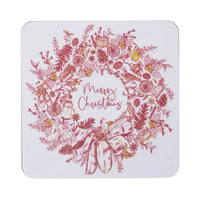 Victoria Eggs - Christmas Wreath Set of 4 Coasters