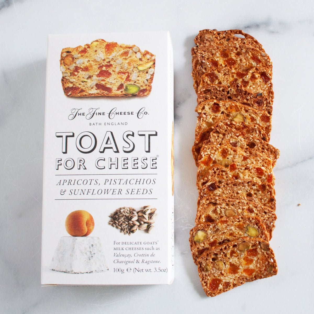 The Fine Cheese Co. Toast for Cheese w/Apricots, Pistachios & Sunflower Seeds 100g