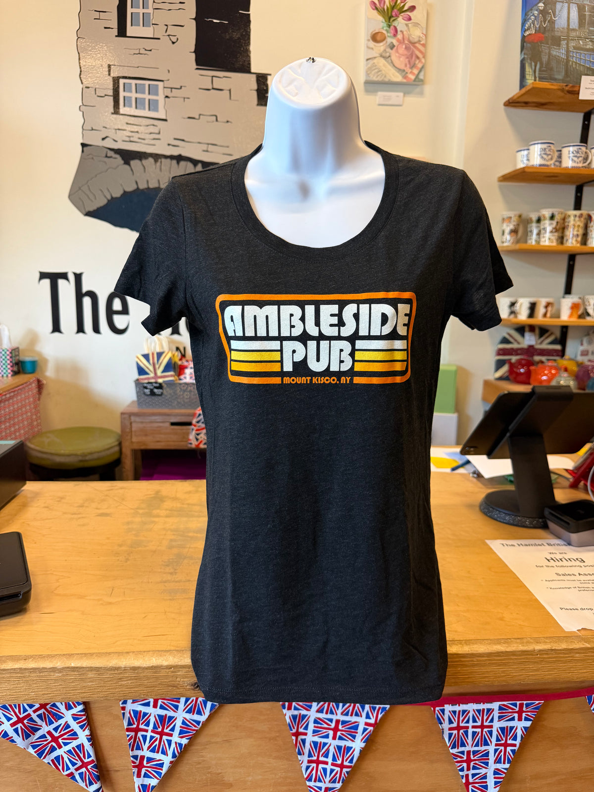 The Ambleside Women's Retro Tee - Black