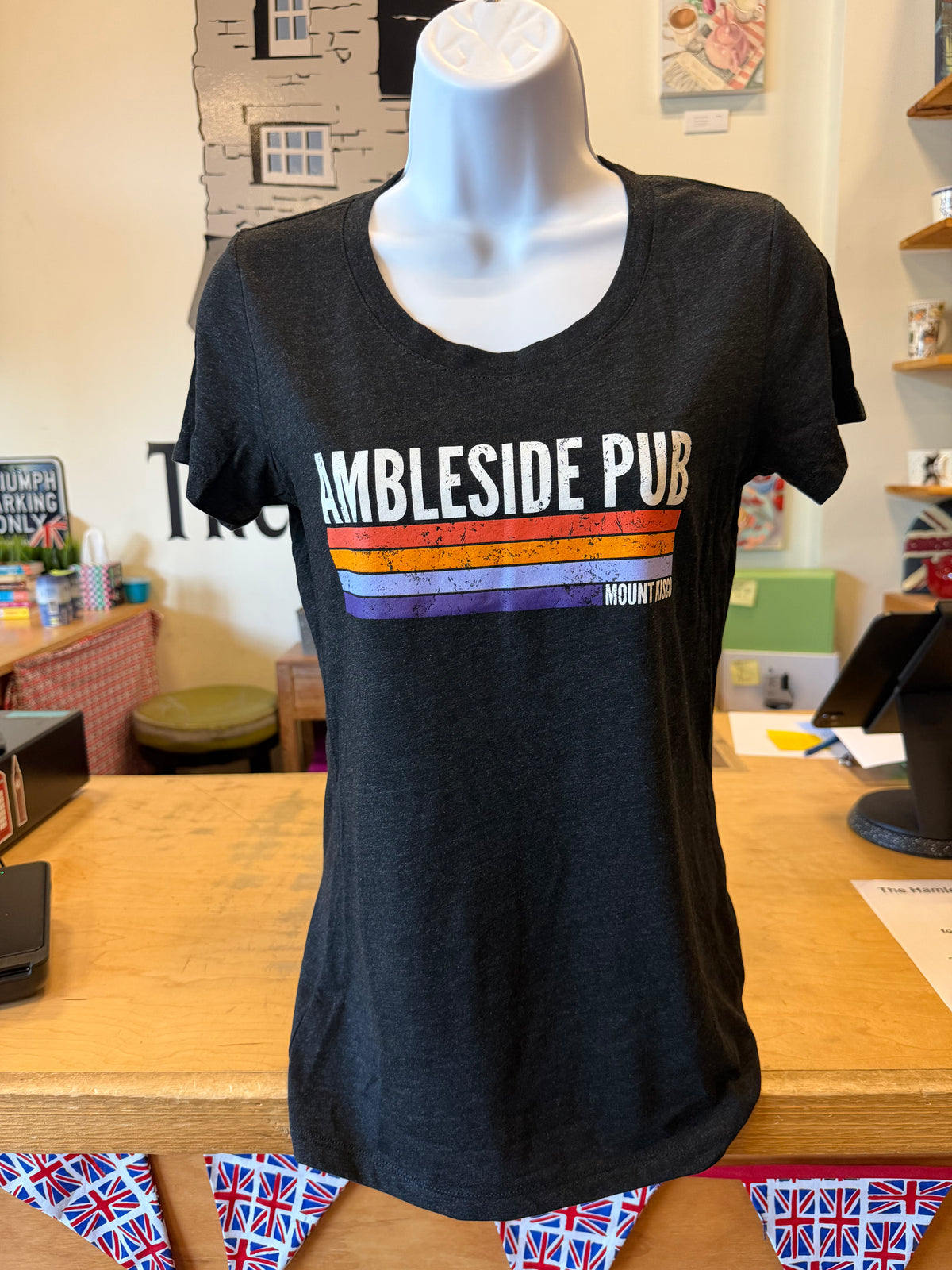 The Ambleside Women's Striped Tee - Black