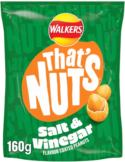 Walkers That’s Nuts Salt & Vinegar 160g