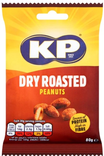 KP Dry Roasted Peanuts 80g