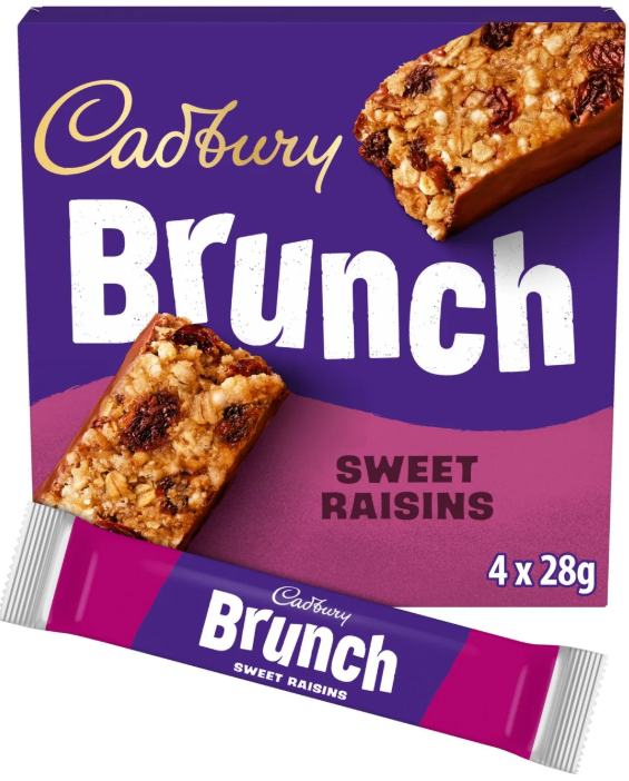 Cadbury Brunch Raisin Bars 4 pack