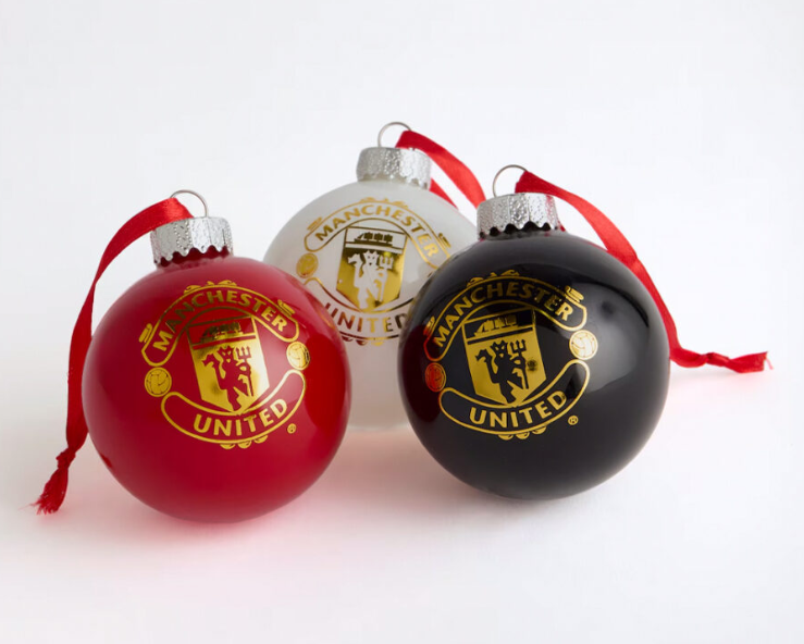 Manchester United 3-Piece Ornament Set