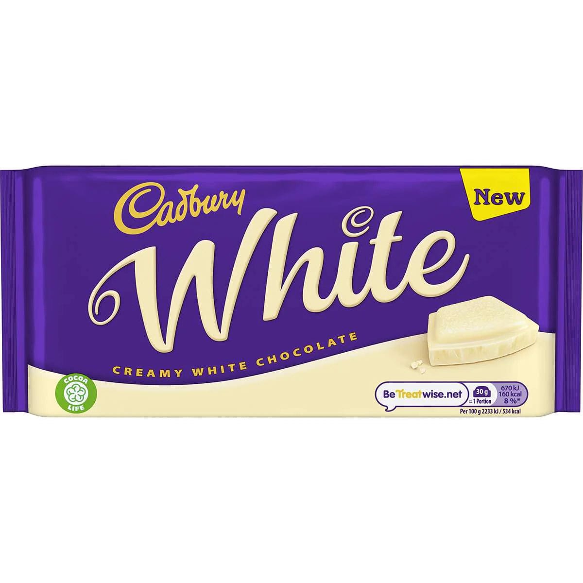 Cadbury White Chocolate Bar 90g