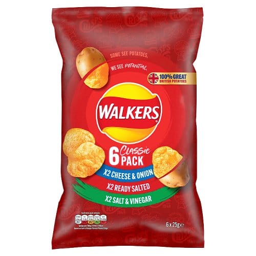 Walkers Variety 6pk 6x25g